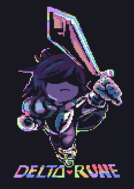 Deltarune Kris Pixel Art
