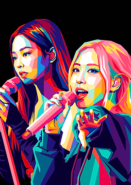 lisa and rose black pink