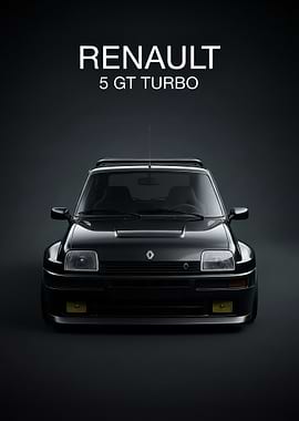 Renault 5 GT Turbo black Car