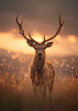 Majestic Deer in Golden Light