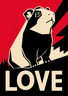 Love Guinea Pig Propaganda Poster