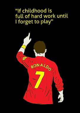 Ronaldo Illustration with Quote