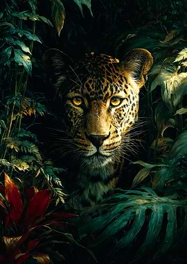 Fierce Leopard Jungle Golden Gaze