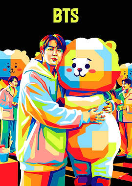 BTS Jin and RJ Pop Art