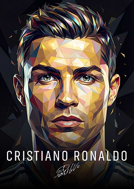 Cristiano Ronaldo Geometric Portrait