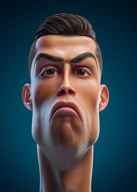 Cristiano Ronaldo Cartoon Portrait