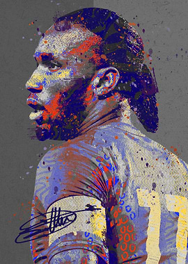 Abstract Portrait of Football Player