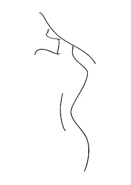 Minimalist Woman Line Art