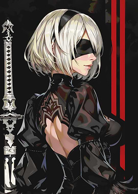 2B NieR Automata Illustration