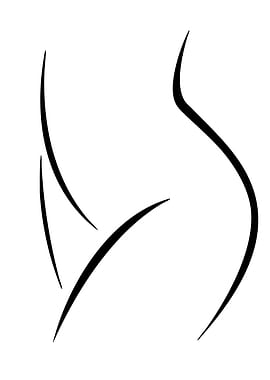 Abstract Black Lines on White Background