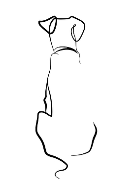 Minimalist Dog Line Art