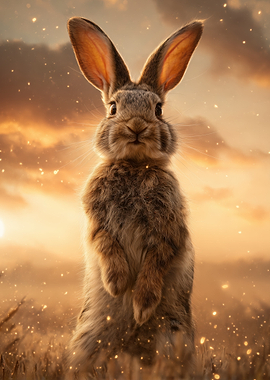 Rabbit in Golden Field