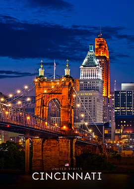 Cincinnati Skyline at Night