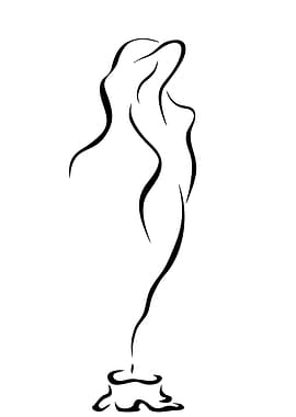 Minimalist Woman Figure Line Art