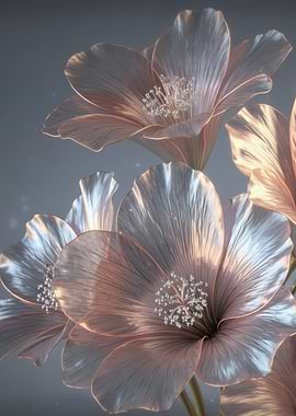 Elegant Silver and Copper Floral Arrangement