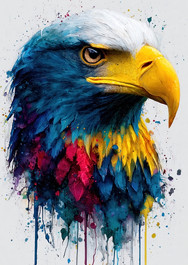 Colorful Eagle Portrait