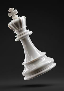 White Chess King Piece