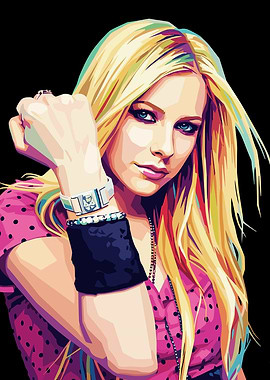 Avril Lavigne Pop Art Portrait