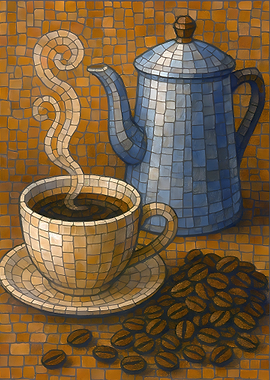Mosaic Coffee Still Life