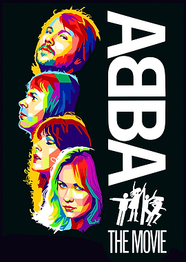 ABBA The Movie Colorful Pop Art