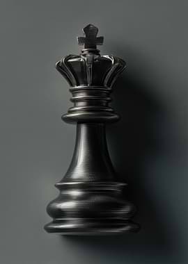 Silver Chess King Piece