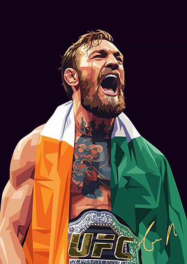 Conor McGregor UFC Champion Illustration