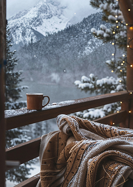 Cozy Winter Cabin Scene