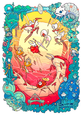 Hollow Knight Battle Scene Illustration