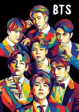 BTS Pop Art Portrait