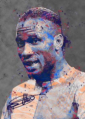 Portrait with Splatter Paint Effect