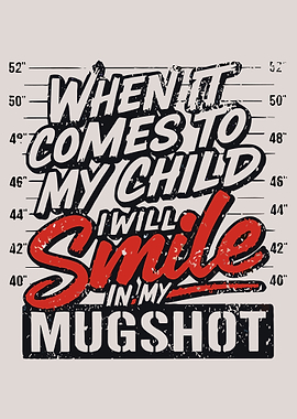 Smile In My Mugshot Poster, Funny Parenting Wall Art, Humorous Mom Dad Gift Print
