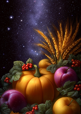 Autumn Harvest Under the Stars