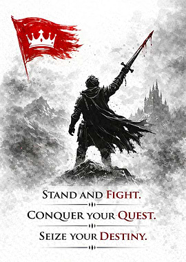 Fantasy Warrior with Bloody Sword