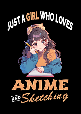 Anime Girl Loves Sketching