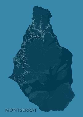 Montserrat Island Map