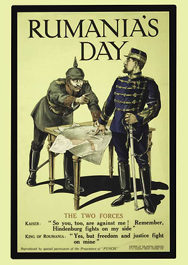 Rumania's Day Vintage War Poster