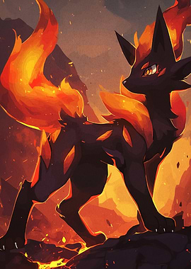 Fiery Fox Digital Art