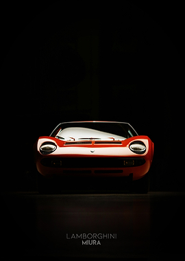 Lamborghini Miura Front Poster