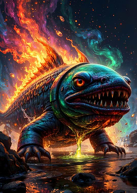 Fiery Cosmic Monster