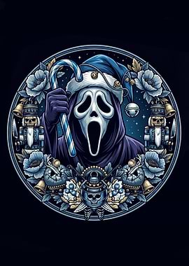 Christmas Ghostface with Candy Cane