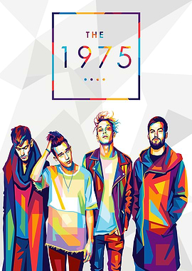 The 1975 Band Colorful Portrait