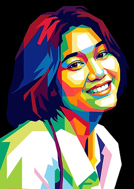 Nike Ardila Colorful Portrait of Smiling Woman