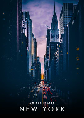 New York Cityscape at Dusk