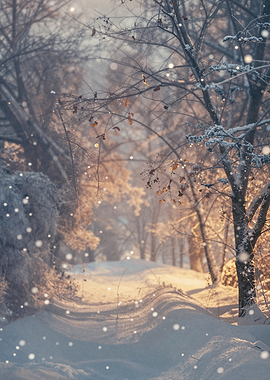 Snowy Winter Path