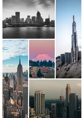 Collage of Cityscapes and Landscapes