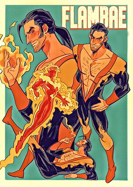 Flambae Comic Book Art