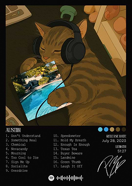 Austin Album Cover with Cat