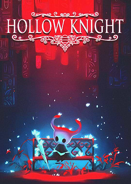 Hollow Knight on a bench