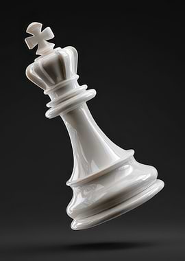 White Chess King Piece