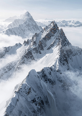 Snowy Mountain Peaks